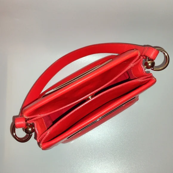 Christian Louboutin Coral Red Passage Leather Crossbody Bag 🎀 - Picture 11 of 17